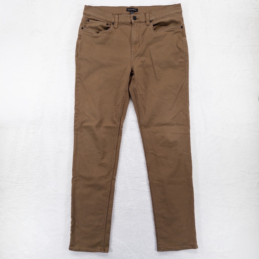Banana Republic 5 Pocket Pant Mens 34 x 34 Brown Slim Fit Stretch Casual